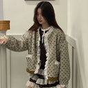 MEXZT Floral Lamb Wool Coat Women Vintage Lace Patchwork Fluffy Jacket Winter Ladies Korean Long Sleeve Pockets Furry Outerwears