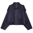 HXAO 2025 Suede Jacket Woman Green Khaki Outerwears Women's Jacket Spring Crop Oversize Long Sleeve Coats Fashion Jacket