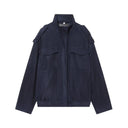 MUJER Suede Bomber Jacket Woman Oversized Demi-season Jackets for Women Outerwears Winter Overcoat Female Zip Women's Jackets