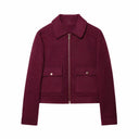 Women's Zipper Jacket Coat New Winter Long Sleeve Pocket Outerwear Coat Short Street Elegant Women's Jacket