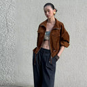 Autumn New Women's Jackets 2026 Chic Young Women's Loose Warm Coats Fashion Street Autumn Holiday Long Sleeve Outerwear Coats