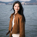 American Retro Short Suede Jacket for Women 2025 Autumn New Casual Versatile Top Trendy