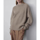 High-end 100% Pure Cashmere Sweater Women Loose Soft Waxy Lazy Wind Round Neck Thick Sweater in Autumn and Winter